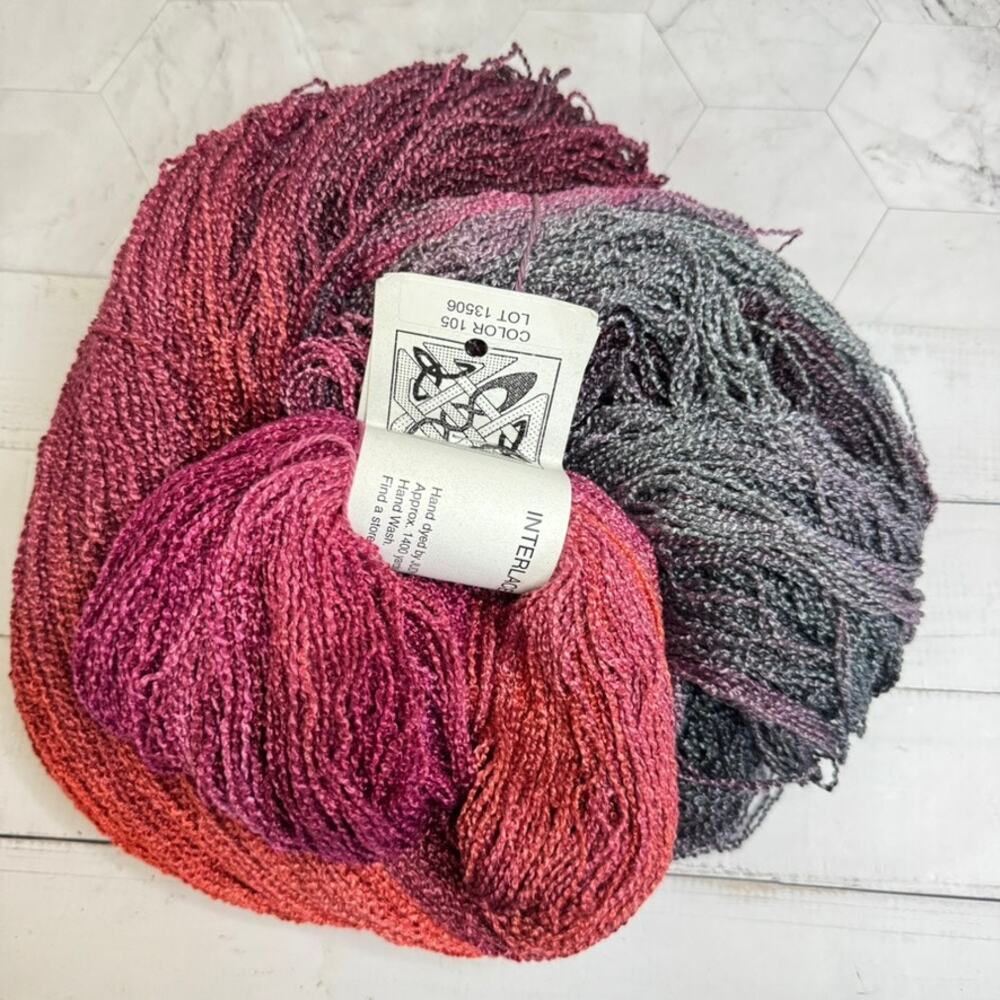 NWT Interlacements Hand-Dyed Yarn 100% Rayon #105 1400yds 16oz Judy Ditmore